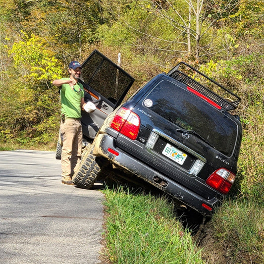 in the ditch